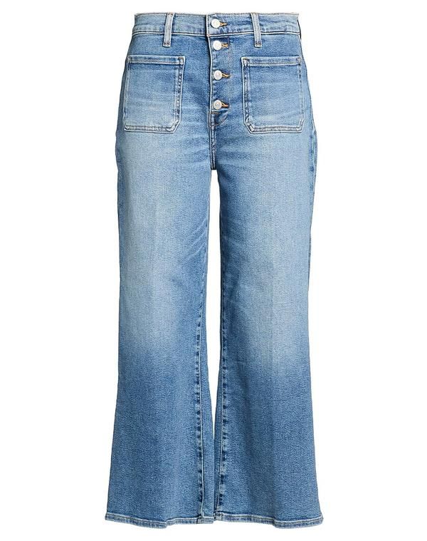 セブンフォーオールマンカインド レディース ボトムス デニムパンツ フレアワイドレッグ 7 FOR ALL MANKIND Blue ブルー