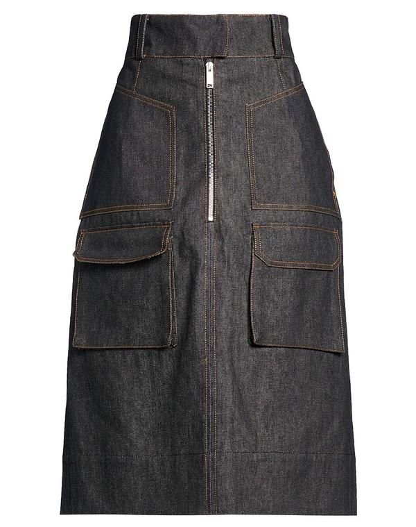 メゾンキツネ レディース ボトムスカート MAISON KITSUN Charcoal チャコール