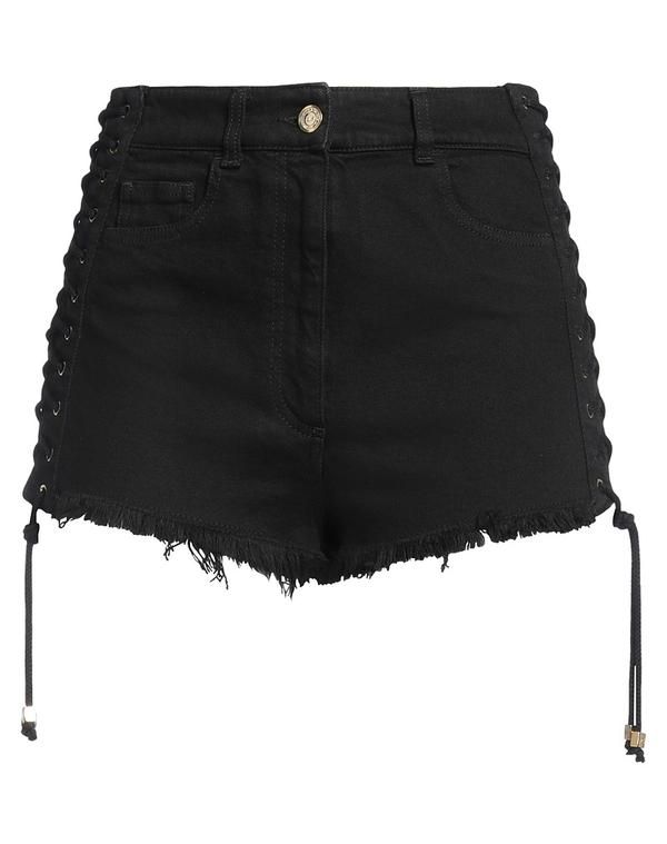 エリザベッタフランキ レディース ボトムス ハーフパンツ・ショーツ デニムショートパンツ ELISABETTA FRANCHI Black ブラック