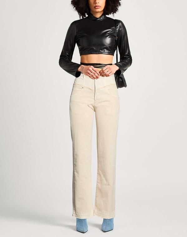 イザベル マラン レディース ボトムス デニムパンツ ストレートレッグ ISABEL MARANT Ivory アイボリー
