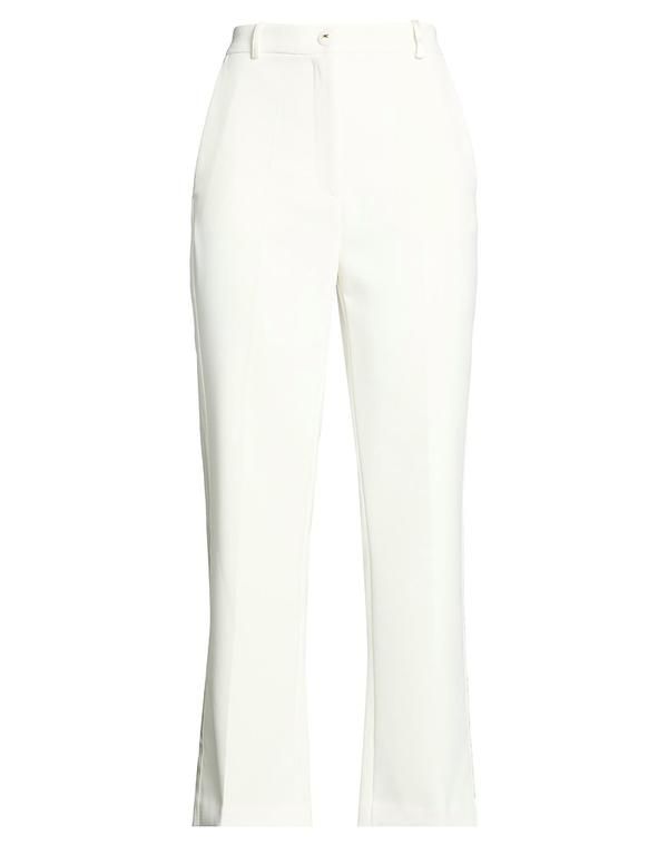 エリザベッタフランキ レディース ボトムス カジュアルパンツ フレアカットパンツ ELISABETTA FRANCH Ivory アイボリー