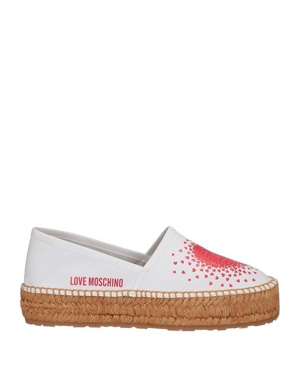 ラブ モスキーノ レディース シューズ スリッポン・ローファー エスパドリーユ LOVE MOSCHINO White ホワイト