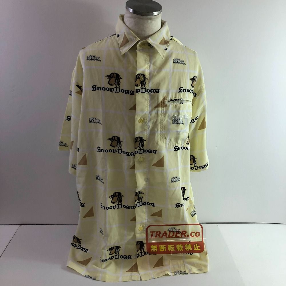 04w7035∞※【中古】 Snoop Dogg スヌープドッグ 半袖 総柄 Tシャツ X L イエロー 【八王子店】