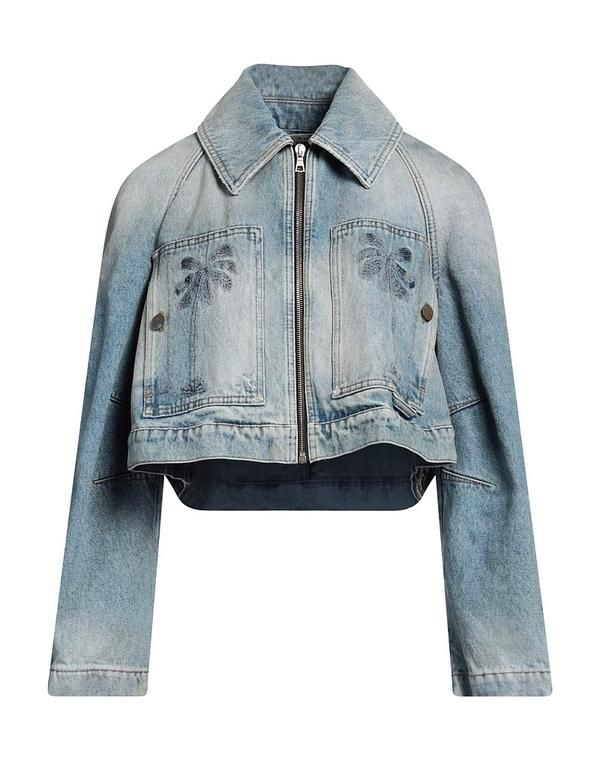 パーム・エンジェルス レディース アウター ジャケット・ブルゾン デニムブルゾン PALM ANGELS Blue ブルー