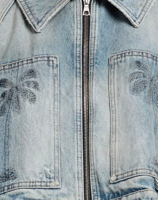 パーム・エンジェルス レディース アウター ジャケット・ブルゾン デニムブルゾン PALM ANGELS Blue ブルー パーム・エンジェルス レディース アウター ジャケット・ブルゾン デニムブルゾン PALM ANGELS Blue ブルー
