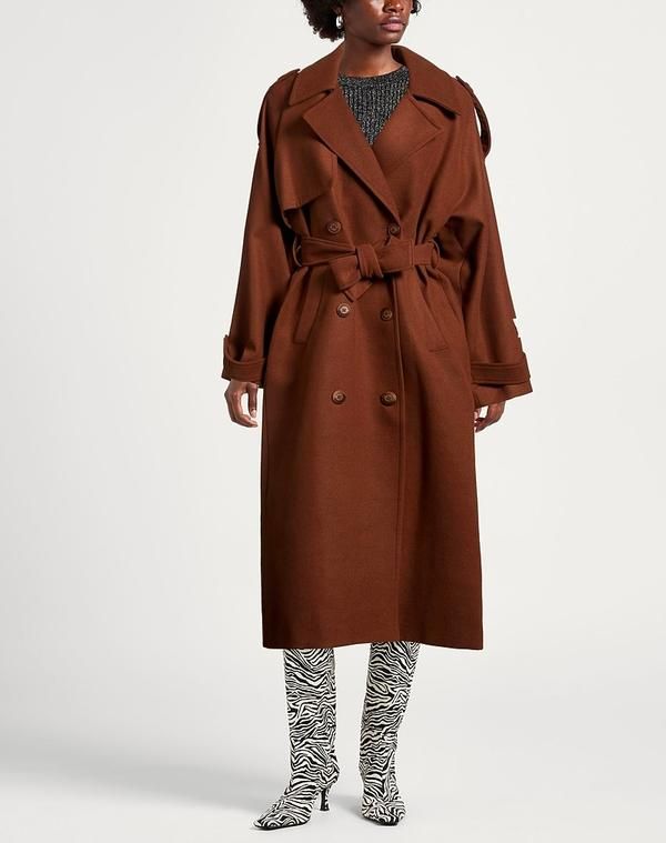 ヒンノミネイト レディース アウター コート HINNOMINATE Brown ブラウン