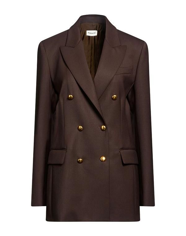 パロッシュ レディース アウター ジャケット・ブルゾン テーラードジャケット PAROSH Dark Brown ブラウン