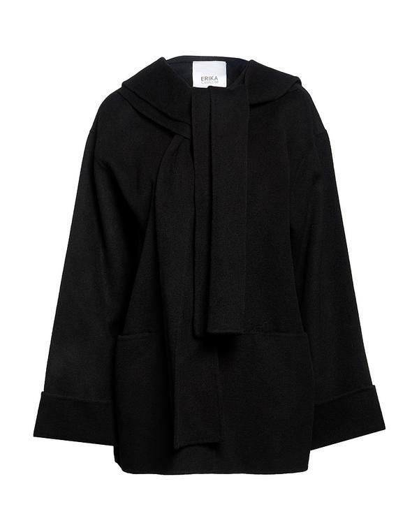エリカ・カヴァリーニ レディース アウター コート ERIKA CAVALLINI Black ブラック
