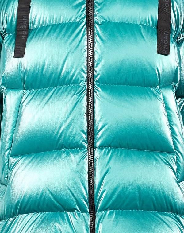 ホーガン レディース アウター ジャケット・ブルゾン パファージャケット HOGAN Turquoise Blue ブルー