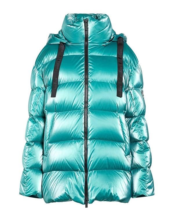 ホーガン レディース アウター ジャケット・ブルゾン パファージャケット HOGAN Turquoise Blue ブルー