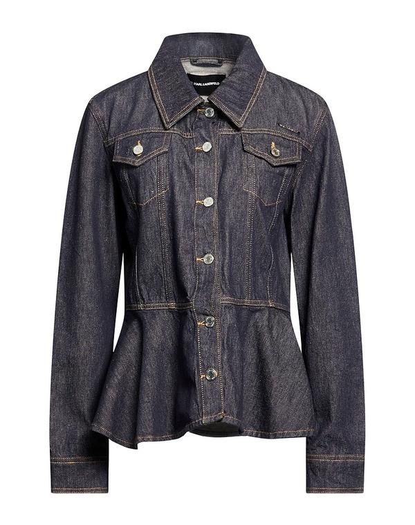 カール ラガーフェルド レディース アウター ジャケット・ブルゾン デニムブルゾン KARLAGERFELD Blue ブルー