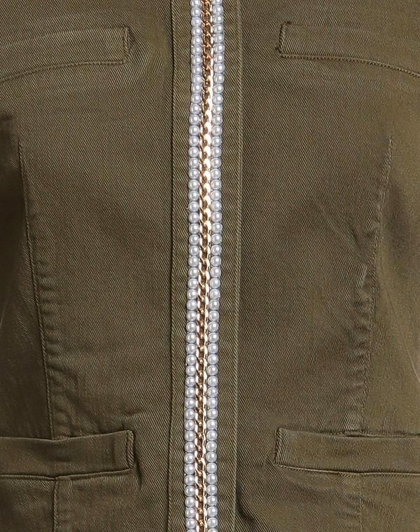 リュージョー レディース アウター ジャケット・ブルゾン デニムブルゾン LIU JO Military Green グリーン