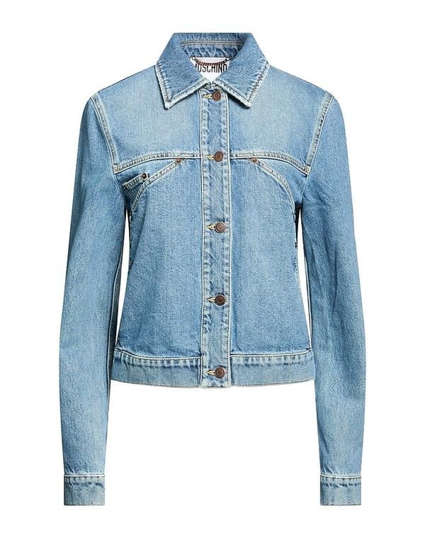 モスキーノ レディース アウター ジャケット・ブルゾン デニムブルゾン MOSCHINO Blue ブルー