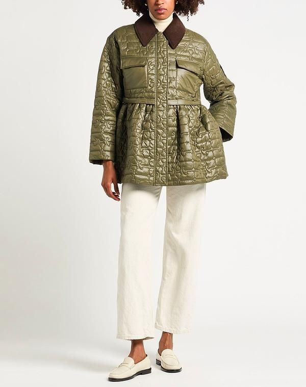 ガニー レディース アウター ジャケット・ブルゾン パファージャケット GANNI Military Green グリーン ガニー レディース アウター ジャケット・ブルゾン パファージャケット GANNI Military Green グリーン