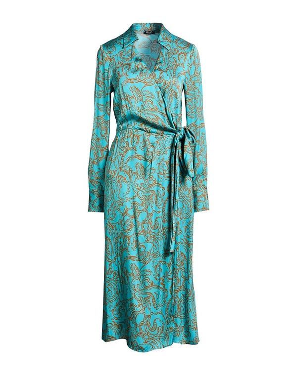 リュージョー レディース トップス ワンピース ラップドレス LIU JO Turquoise Blue ブルー