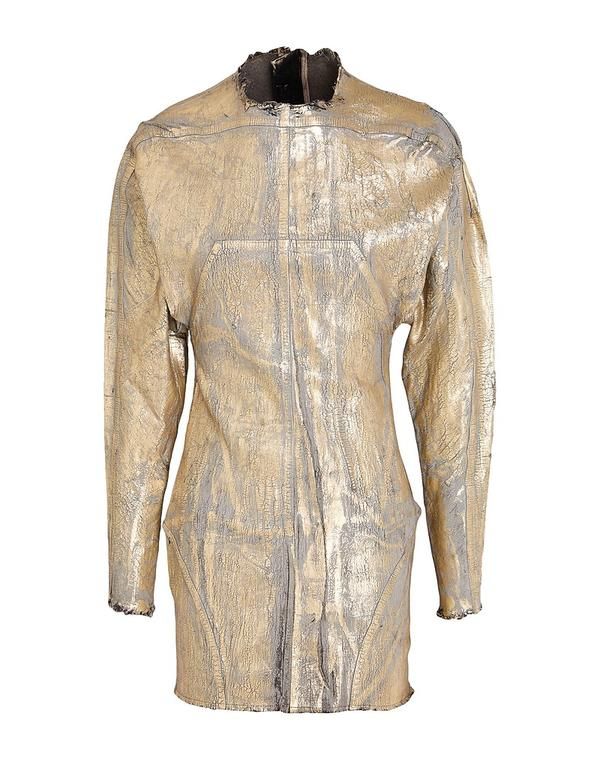 ダークシャドウ バイ リックオウエンス レディース トップス ワンピース デニムドレス DRKSHDW by RICK OWENS Gold ゴールド