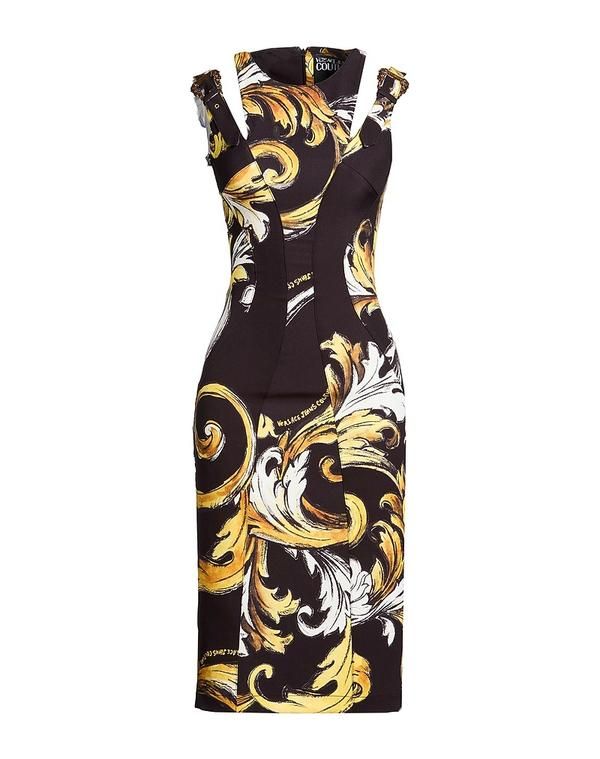 ヴェルサーチ レディース トップス ワンピース サマードレス VERSACE JEANS COUTURE Black ブラック