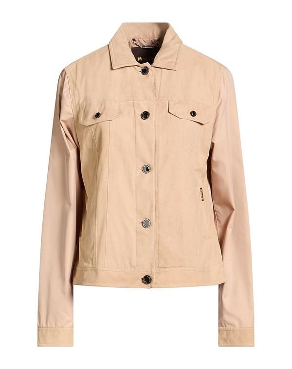 ムーレー レディース アウター ジャケット・ブルゾン レザーブルゾン MOORER Beige ベージュ