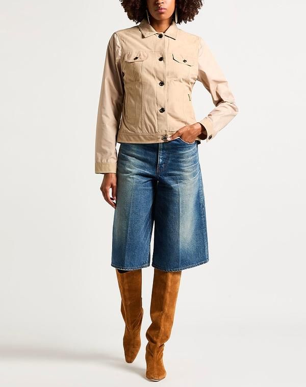 ムーレー レディース アウター ジャケット・ブルゾン レザーブルゾン MOORER Beige ベージュ