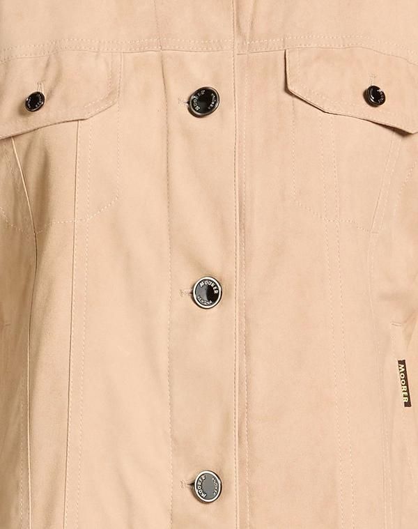 ムーレー レディース アウター ジャケット・ブルゾン レザーブルゾン MOORER Beige ベージュ