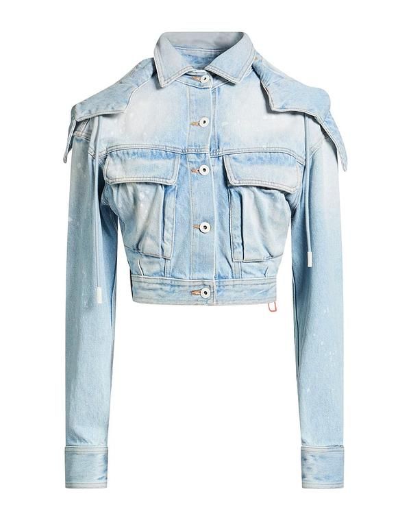 オフホワイト レディース アウター ジャケット・ブルゾン デニムブルゾン OFFWHITE Blue ブルー