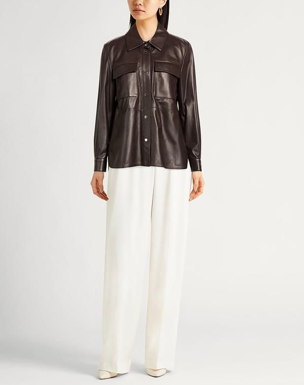 ムーレー レディース トップス シャツ MOORER Dark Brown ブラウン