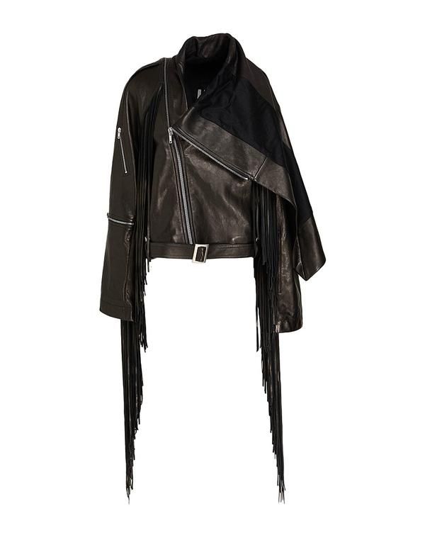 リックオウエンス レディース アウター ジャケット・ブルゾン バイカージャケット RICK OWENS Black ブラック