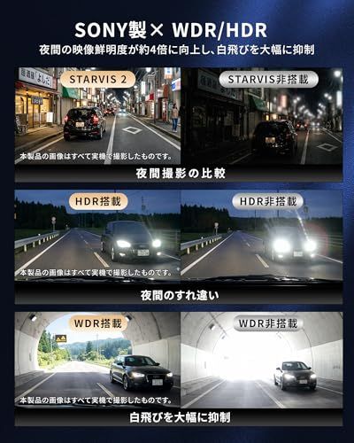 ドライブレコーダー 前後カメラ ドラレコ 4K UHD 800万画素 32GBカード付属 SONY製STARVIS 2センサー搭載 超強暗視 2160P GPS内蔵 APP対応 駐車監視 全国LED信号対応ノイズ対策済 5GWiFi高速転送 bcd4e00c