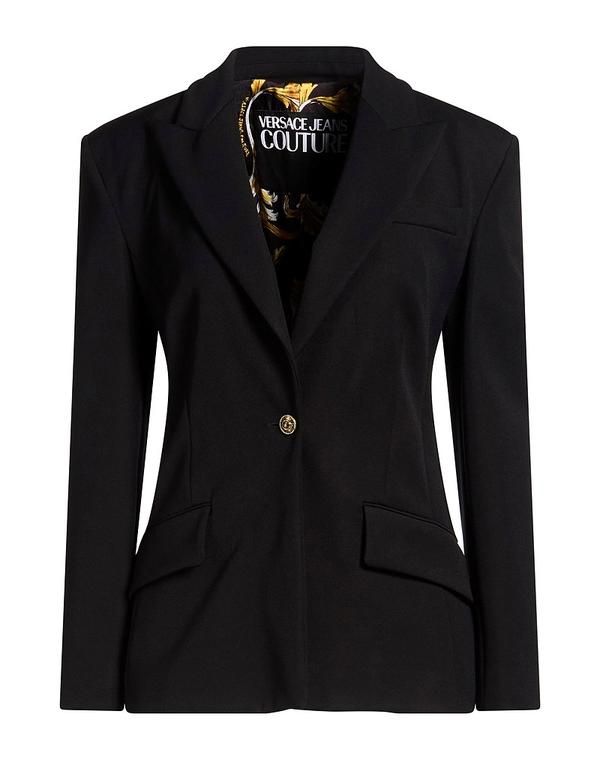 ヴェルサーチ レディース アウター ジャケット・ブルゾン テーラードジャケット VERSACE JEANS COUTURE Black ブラック
