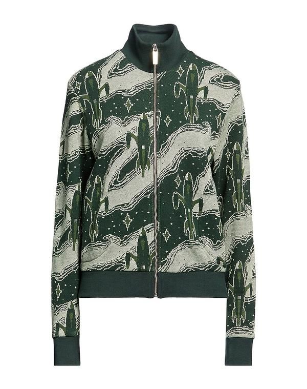 メゾンキツネ レディース アウター パーカー・スウェット MAISON KITSUN Dark Green グリーン