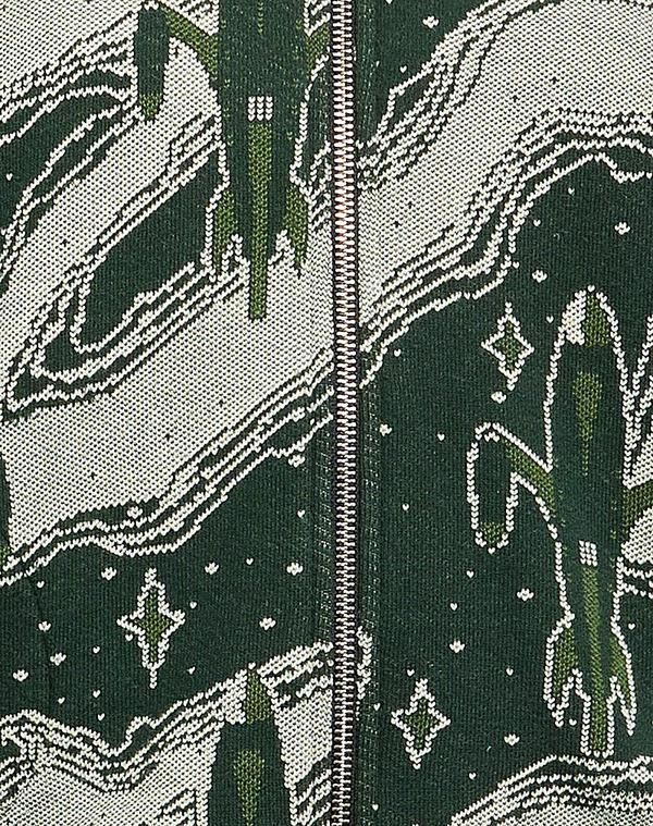 メゾンキツネ レディース アウター パーカー・スウェット MAISON KITSUN Dark Green グリーン