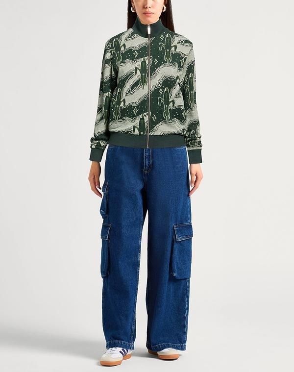 メゾンキツネ レディース アウター パーカー・スウェット MAISON KITSUN Dark Green グリーン
