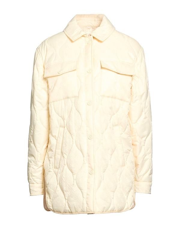 ゲス レディース アウター ジャケット・ブルゾン パファージャケット GUESS Ivory アイボリー