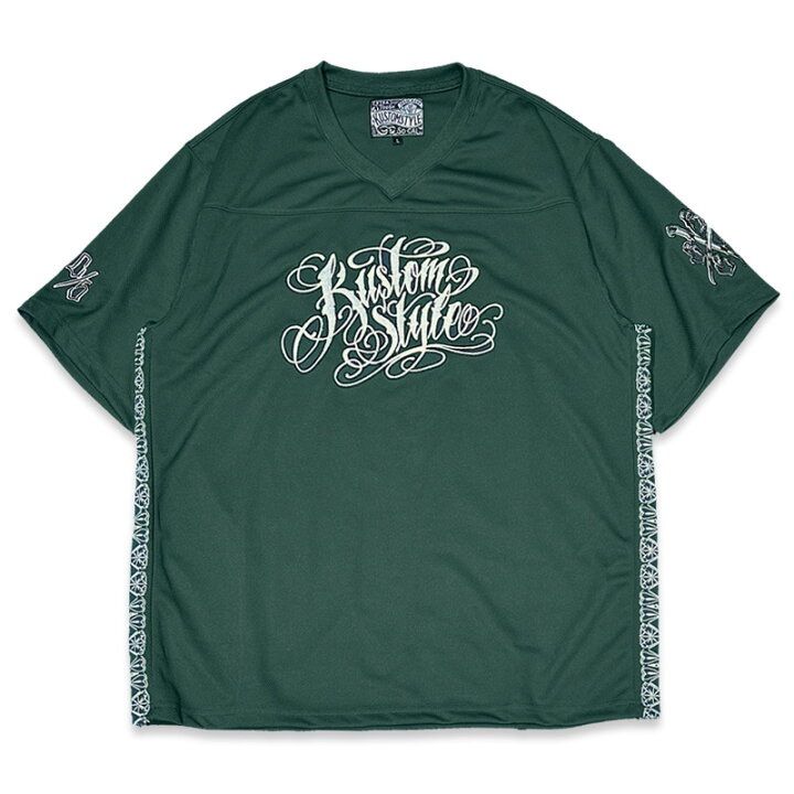 KUSTOMSTYLE カスタムスタイル KSFOOT2508GR “GARDEN GROVE” FOOTBALL JERSEY GREEN