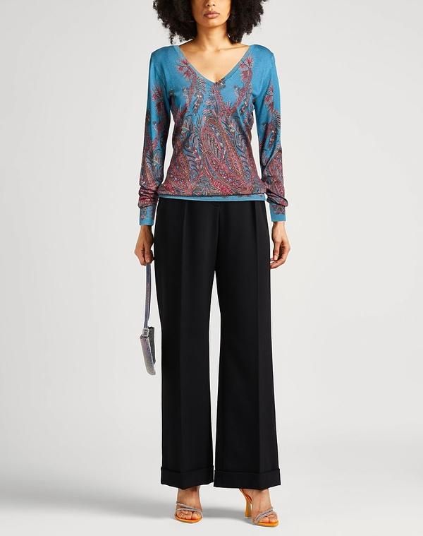 エトロ レディース トップス シャツ プルオーバー ETRO Blue Gray グレー エトロ レディース トップス シャツ プルオーバー ETRO Blue Gray グレー