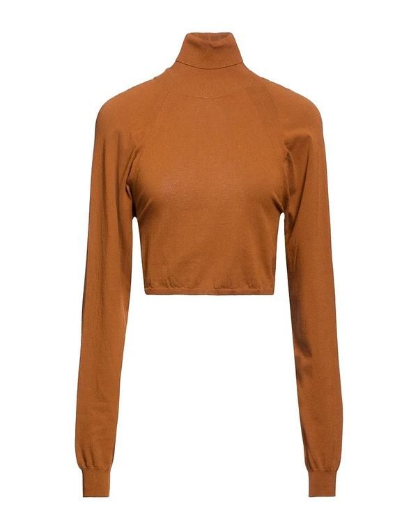 セミクチュール レディース アウター ニット・セータートルネック SEMICOUTURE Brown ブラウン