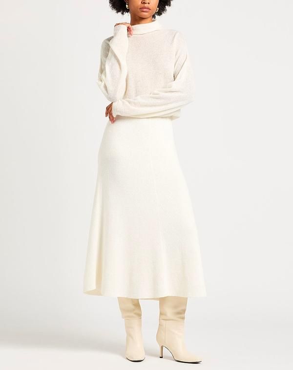 セミクチュール レディース アウター ニット・セータートルネック SEMICOUTURE Off White オフホワイト