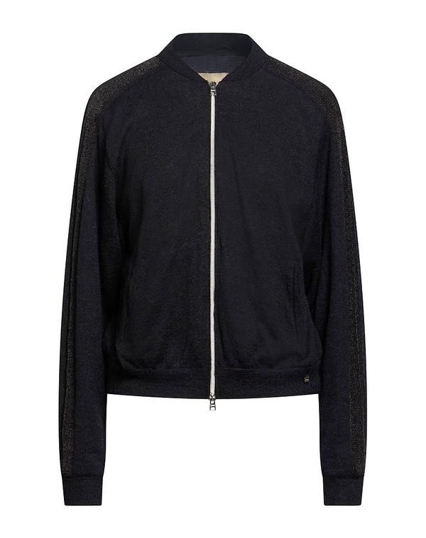 ヘルノ レディース アウター カーディガン ファスナー付きニット HERNO Black ブラック