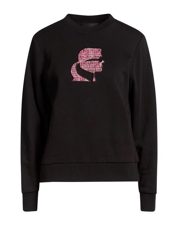 カール ラガーフェルド レディース アウター パーカー・スウェット KARLAGERFELD Black ブラック