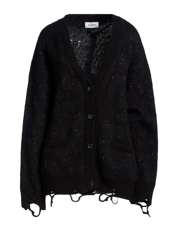 ラネウス レディース アウター カーディガン LANEUS Black ブラック