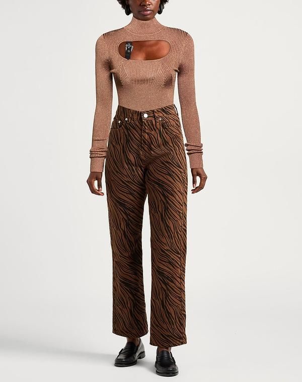 ヴェルサーチ レディース アウター ニット・セータートルネック VERSACE JEANS COUTURE Khaki カーキ