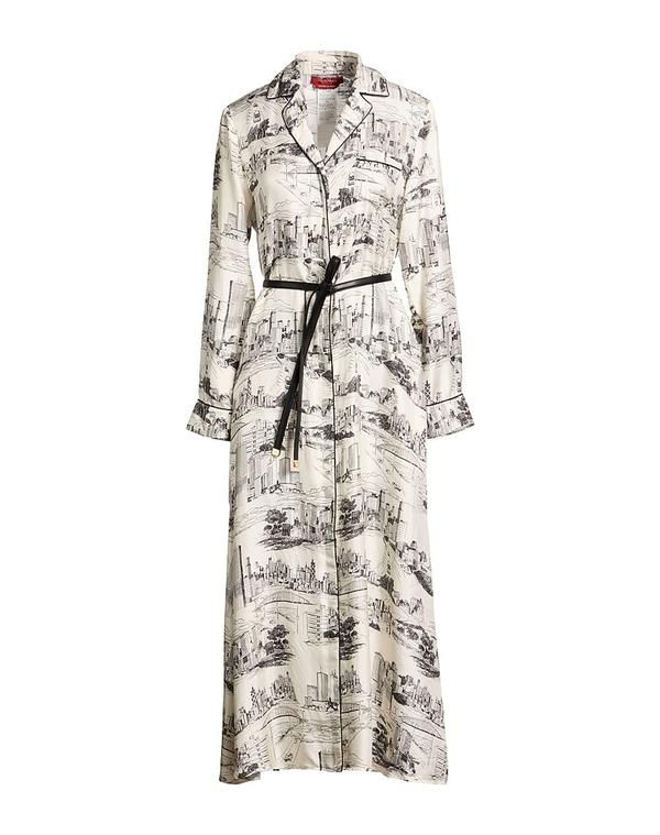 マックスマーラ レディース トップス ワンピース シルクドレス MAX MARA STUDIO White ホワイト