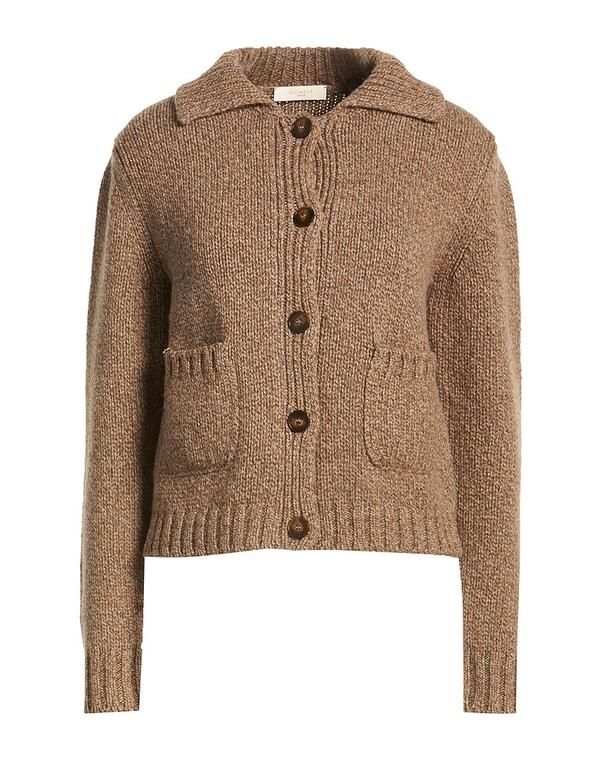 スローウエア レディース アウター カーディガン SLOWEAR Light Brown ブラウン