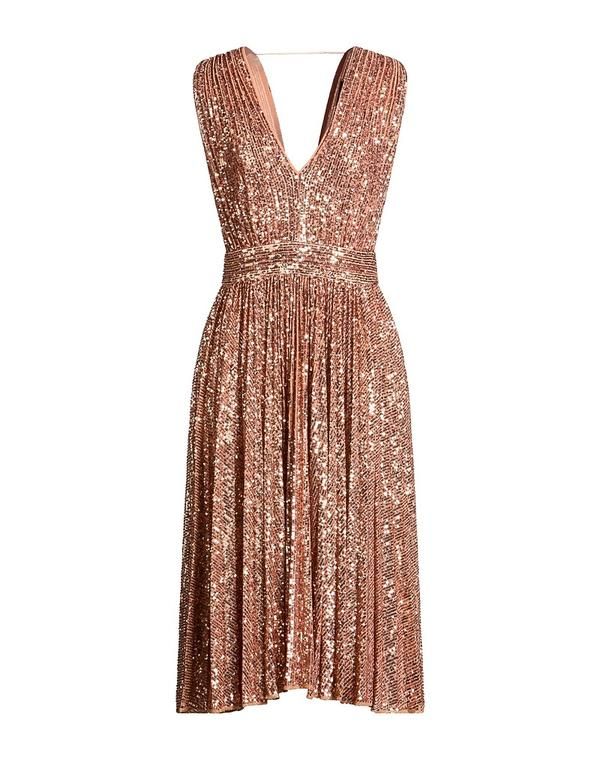 エリザベッタフランキ レディース トップス ワンピースパンコールドレス ELISABETTA FRANCHI Rose Gold ゴールド