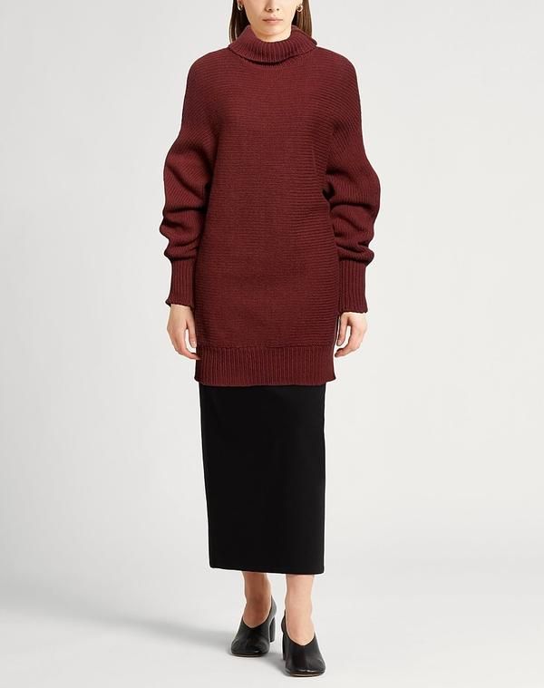 アリジ レディース アウター ニット・セータートルネック ALYSI Reddish Brown ブラウン