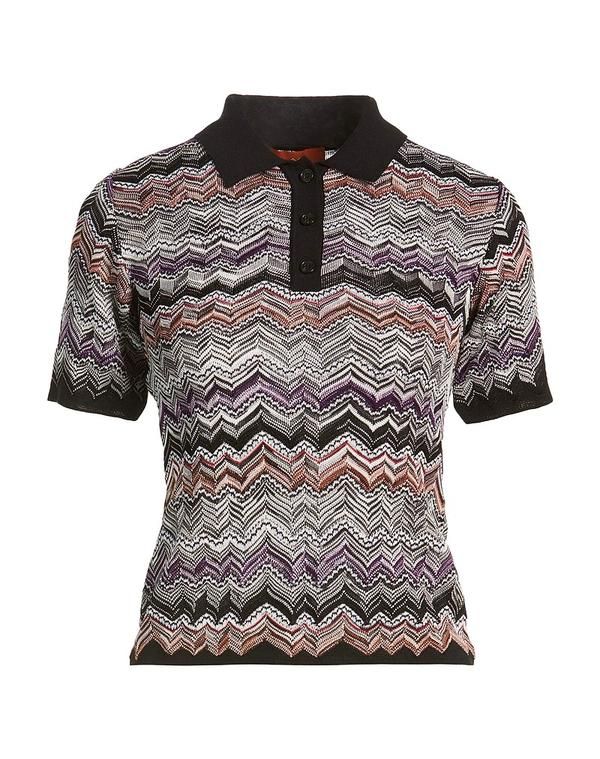 ミッソーニ レディース トップス ポロシャツ MISSONI Black ブラック