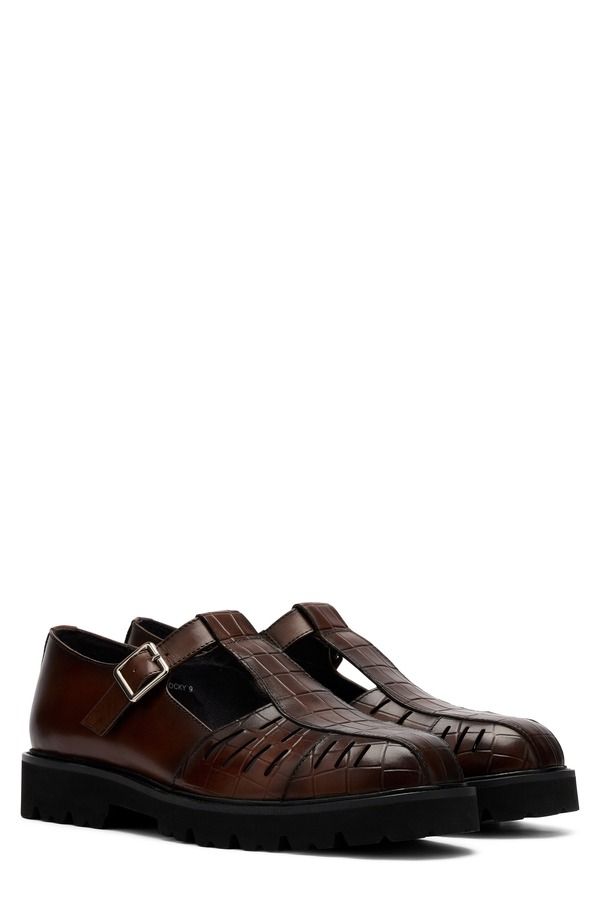 マークノーラン メンズ シューズ サンダル MARC NOLAN Rocky Fisherman Sandal Brown ブラウン