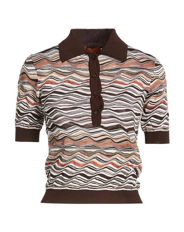 ミッソーニ レディース トップス ポロシャツ MISSONI Dark Brown ブラウン