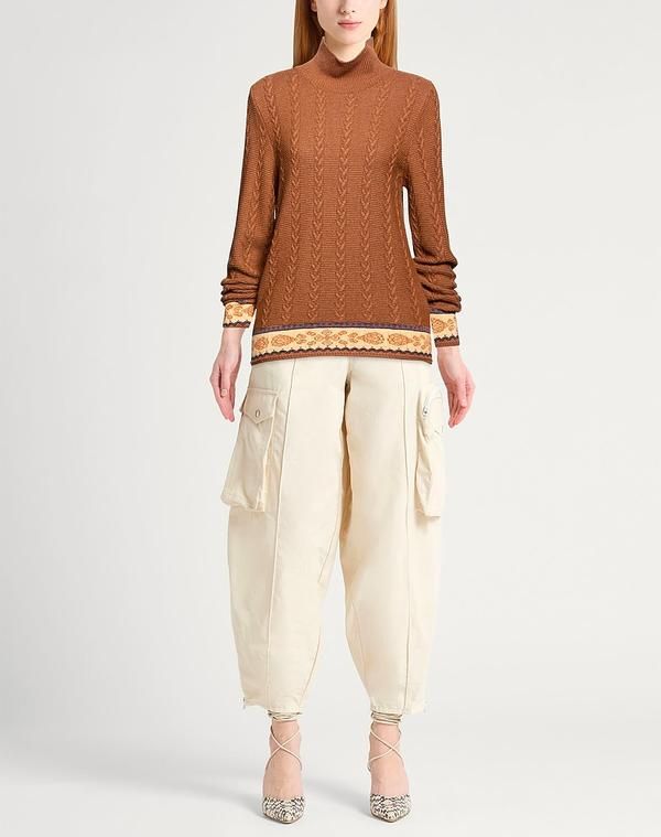 エトロ レディース アウター ニット・セータートルネック ETRO Camel キャメル
