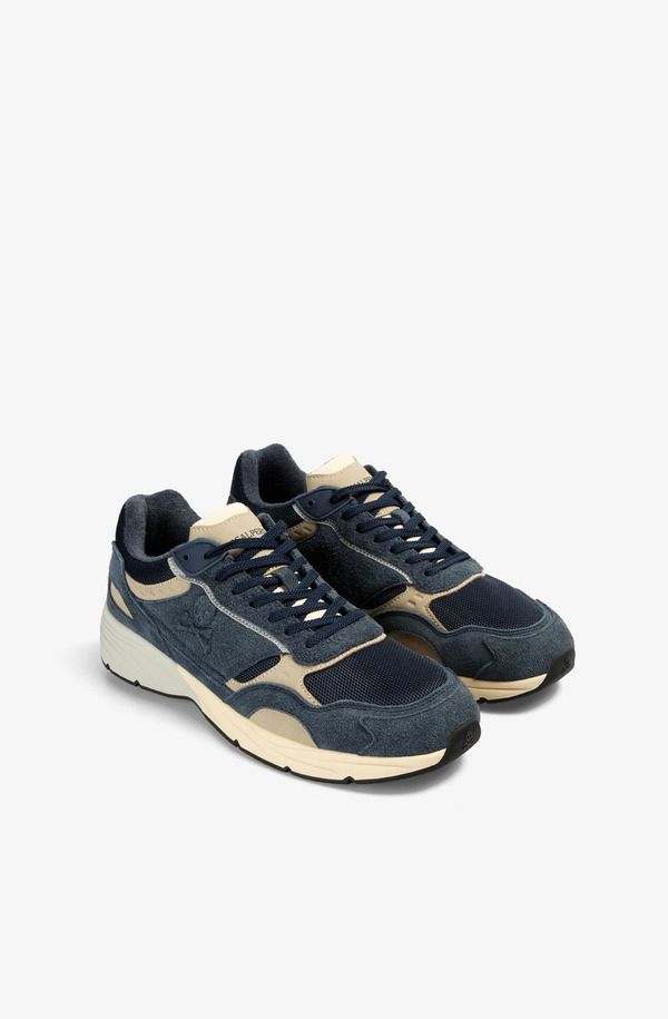 スカルパーズ メンズ シューズ スニーカー スエード Scalpersuede Sneakers with Sportsole Navy ネイビー